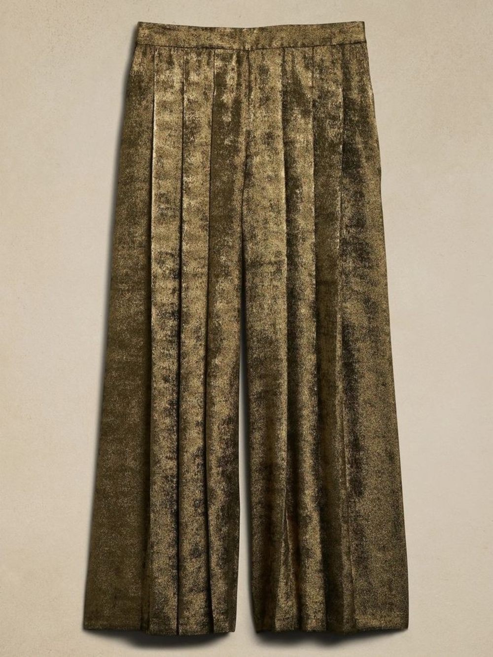 Banana Republic Gold Metallic Wide Leg Palazzo Pants - Picture 3 of 7